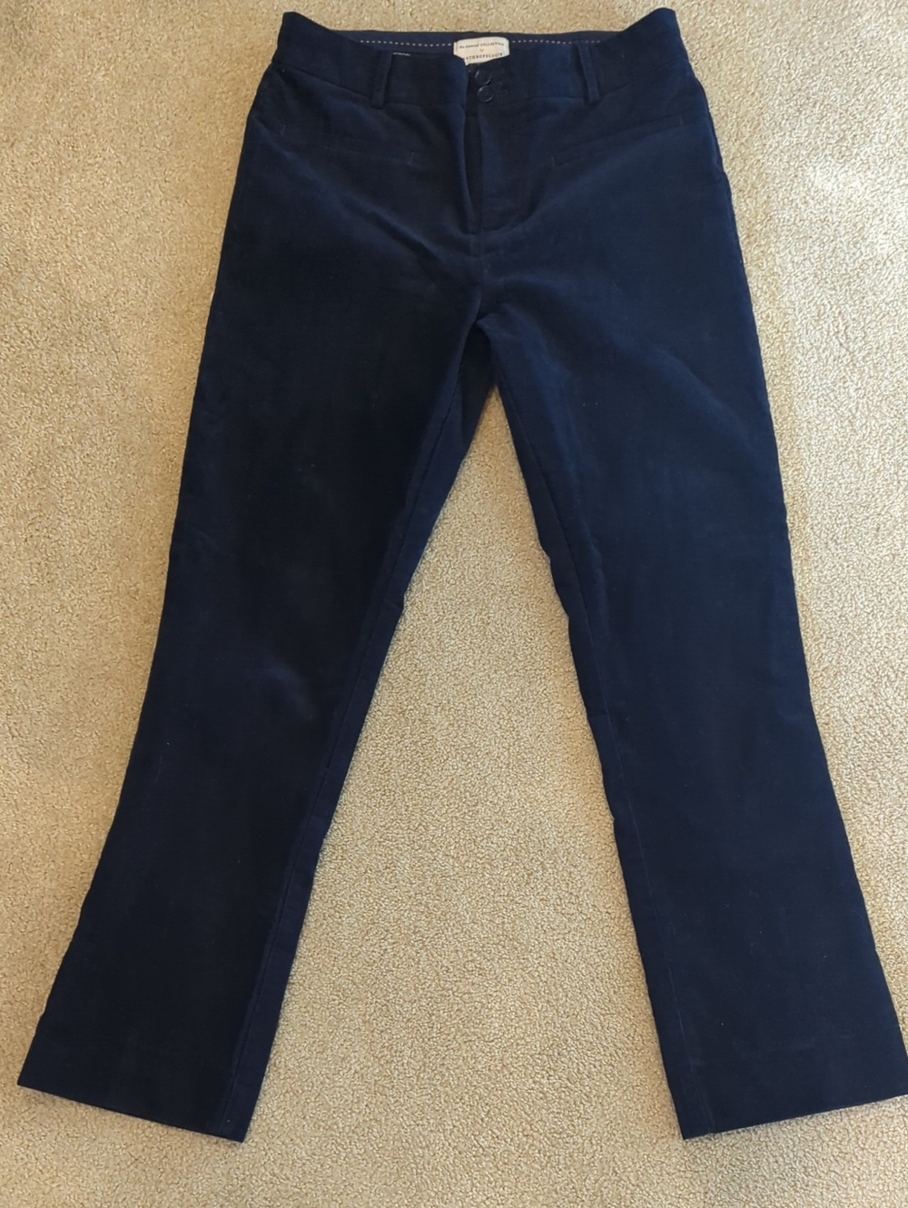 Women’s Navy Stretch Straight-Leg Pants